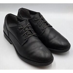 Timberland A16RM Men 11 Carter Notch Waterproof Black Leather Derby Oxford Shoes